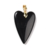 Natural Obsidian Pendants X-G-E570-01G-10-2