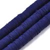 Flat Round Handmade Polymer Clay Beads CLAY-R067-10mm-35-1