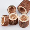OLYCRAFT 5Pcs 5 Styles Natural Wood Candle Holders AJEW-OC0002-07-3