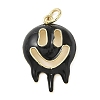 Halloween Theme Brass Enamel Pendants KK-L248-01G-02-1