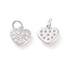 Brass Micro Pave Cubic Zirconia Charms X-ZIRC-F106-07P-2