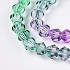 Gradient Color Baking Paint Glass Bead Strands X-DGLA-A039-T6mm-A010-3