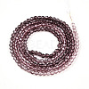 Transparent Gradient Color Glass Beads Strands GLAA-H021-01A-22-2