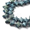 Electroplated Natural Lava Rock Beads Strands G-A251-C01-01J-3
