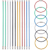 36Pcs 6 Colors Rubber Cover Stainless Steel Wire Cable Keychains FIND-SC0013-71B-1