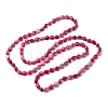 Natural Dyed Malaysia Jade Tumble Stone Nuggets Beaded Long Necklaces for Women NJEW-F340-A04-2