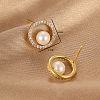 Cubic Zirconia Ring Stud Earrings BR6560-2