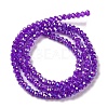 Baking Electroplate Glass Beads Strands X-DGLA-A039-J4mm-B05-2