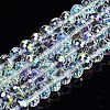 Electroplate Transparent Glass Beads Strands EGLA-N002-19A-B01-6