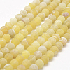 Frosted Natural Weathered Agate Beads Strands X-G-F367-6mm-11-1