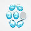 Acrylic Rhinestone Flat Back Cabochons X-GACR-Q011-13x18-04-1