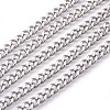Tarnish Resistant 201 Stainless Steel Curb Chains CHS-L017-22C-1
