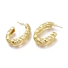 Brass Half Hoop Earrings EJEW-H104-16G-2