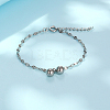 Tarnish Resistant 304 Stainless Steel Round Charm Bracelets BK1127-2-1