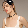 Bridal Wedding Mesh Feather Fascinator Hats Hair Chips OHAR-WH0011-47B-6