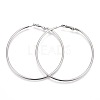 Tarnish Resistant 201 Stainless Steel Hoop Earrings EJEW-F188-24P-D-1