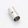 Tarnish Resistant Column 304 Stainless Steel Magnetic Clasps with Glue-in Ends STAS-N041-03-2