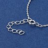 Faceted Column 925 Sterling Silver Cable Chain Bracelets for Women BJEW-E101-01S-08-4