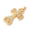 Brass Micro Pave Cubic Zirconia Pendants CU-CBA2F11-17G-3