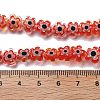 Handmade Millefiori Lampwork Beads Strands LAMP-F035-09-5