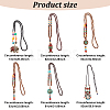 ANATTASOUL 6Pcs 6 Style Natural & Synthetic Mixed Gemstone Lariat Necklaces Set NJEW-AN0001-36-2