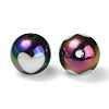 UV Plating Rainbow Iridescent Acrylic Beads OACR-F004-09A-3