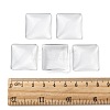 Transparent Glass Square Cabochons X-GGLA-A001-25mm-5