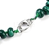 Synthetic Malachite Rondelle Graduated Beaded Necklaces for Women Men NJEW-K388-02K-3