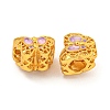Rack Plating Butterfly Brass Enamel European Beads KK-Z054-02G-2