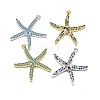 Alloy Micro Pave Cubic Zirconia Pendants PALLOY-F249-15-1
