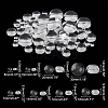 80Pcs 8 Style Transparent Glass Cabochons GGLA-HY0001-01-2