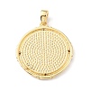 Brass Micro Pave Cubic Zirconia Pendants X-KK-P233-07G-2