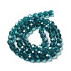 Electroplate Transparent Glass Beads Strands EGLA-A035-T8mm-A12-2