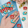 16Pcs 2 Style Television/Telephone Food Grade Silicone Focal Beads SIL-GO0001-16-3