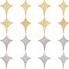 16Pcs 4 Style 304 Stainless Steel Pendants STAS-UN0038-32-1