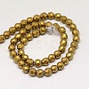 Electroplate Non-magnetic Synthetic Hematite Beads Strands G-J169C-4mm-04-2