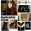 20Pcs Flower Zinc Alloy & Rhinestone & Glass Rivets BUTT-NB0001-84A-6