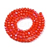 Electroplate Opaque Solid Color Glass Beads Strands EGLA-A044-P4mm-L03-2