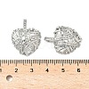 Brass Micro Pave Clear Cubic Zirconia Pendants KK-B139-01P-3
