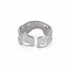 304 Stainless Steel Irregular Cuff Ring X-RJEW-N038-039P-2