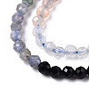 Natural & Synthetic Mixed Gemstone Beads Strands G-D080-A01-03-09-3