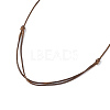 Natural Mixed Gemstone Nugget Pendant Necklace with Waxed Cord for Women NJEW-F306-01-5