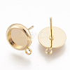 Brass Ear Stud Findings X-KK-S345-021G-2