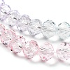 Transparent Painted Glass Beads Strands X1-DGLA-A034-T8mm-A23-4
