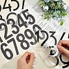 SUPERFINDING 8 Sheets 2 Style PET Sticker Reflective Self Adhesive Vinyl Waterproof 0-9 Number DIY Decorations for Mailbox DIY-FH0002-78-3