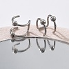 304 Stainless Steel 2 Line Round Clip on Nose Rings AJEW-A062-02P-5