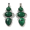 Synthetic Malachite Pendants G-Q158-04J-1