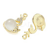 Alloy Rhinestone Pendants FIND-D044-22G-04-2