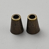 Zinc Alloy Cord End BUTT-WH0100-09AB-02-1