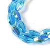 Electroplate Glass Beads Strands GLAA-Q101-03B-AB05-3